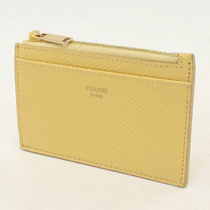 中古 セリーヌ 小銭入れ レディース ブランド CELINE  ジップ付きカードホルダー フラグメントケース 10F993 イエロー USDCE117687011
