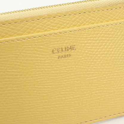 中古 セリーヌ 小銭入れ レディース ブランド CELINE  ジップ付きカードホルダー フラグメントケース 10F993 イエロー USDCE117687011