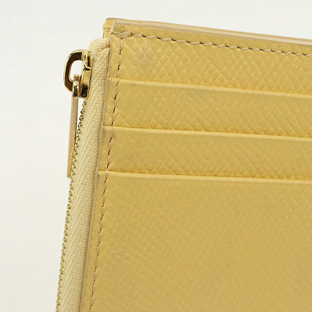 中古 セリーヌ 小銭入れ レディース ブランド CELINE  ジップ付きカードホルダー フラグメントケース 10F993 イエロー USDCE117687011