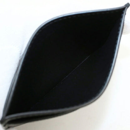 Used Celine Card Case Compact Unisex Brand CELINE Triomphe Canvas Card Holder 10B702 Black USDCE117688011