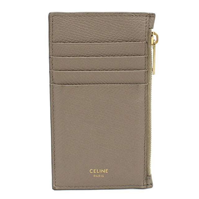 中古 セリーヌ 小銭入れ レディース ブランド CELINE  ジップコンパクトカードホルダー フラグメントケース 10B683 グレー USDCE117689011