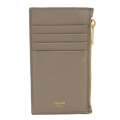 中古 セリーヌ 小銭入れ レディース ブランド CELINE  ジップコンパクトカードホルダー フラグメントケース 10B683 グレー USDCE117689011