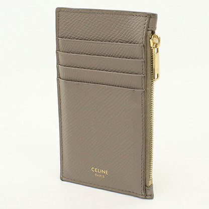 中古 セリーヌ 小銭入れ レディース ブランド CELINE  ジップコンパクトカードホルダー フラグメントケース 10B683 グレー USDCE117689011
