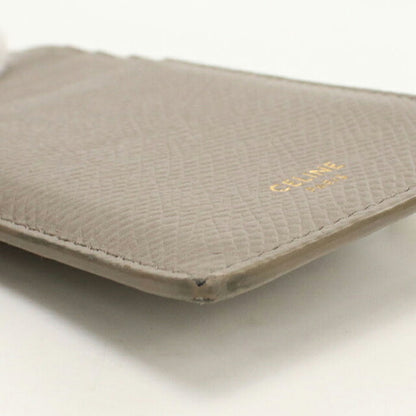 中古 セリーヌ 小銭入れ レディース ブランド CELINE  ジップコンパクトカードホルダー フラグメントケース 10B683 グレー USDCE117689011