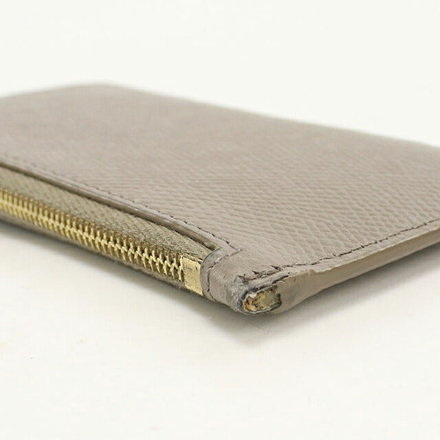 中古 セリーヌ 小銭入れ レディース ブランド CELINE  ジップコンパクトカードホルダー フラグメントケース 10B683 グレー USDCE117689011