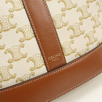 中古 セリーヌ ショルダーバッグ レディース ブランド CELINE トリオンフキャンバス スモール バケット 191442CAS ホワイト USDCE117773011