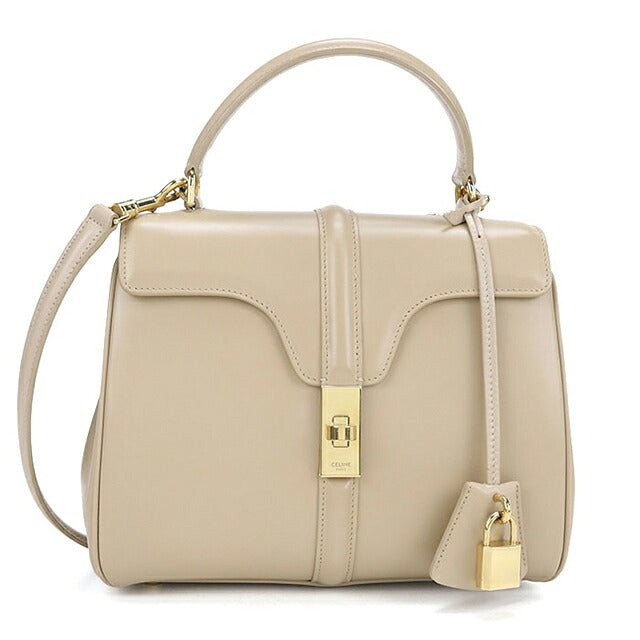 中古 セリーヌ ハンドバッグ レディース ブランド CELINE 16(セーズ) スモール 188003BEY ベージュ USDCE117829011