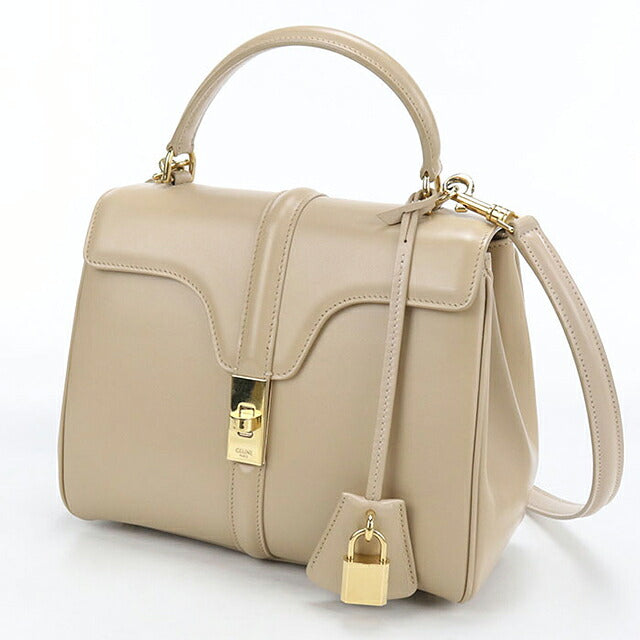 中古 セリーヌ ハンドバッグ レディース ブランド CELINE 16(セーズ) スモール 188003BEY ベージュ USDCE117829011
