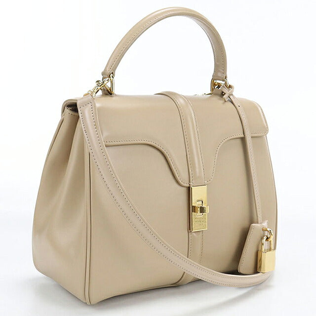 中古 セリーヌ ハンドバッグ レディース ブランド CELINE 16(セーズ) スモール 188003BEY ベージュ USDCE117829011