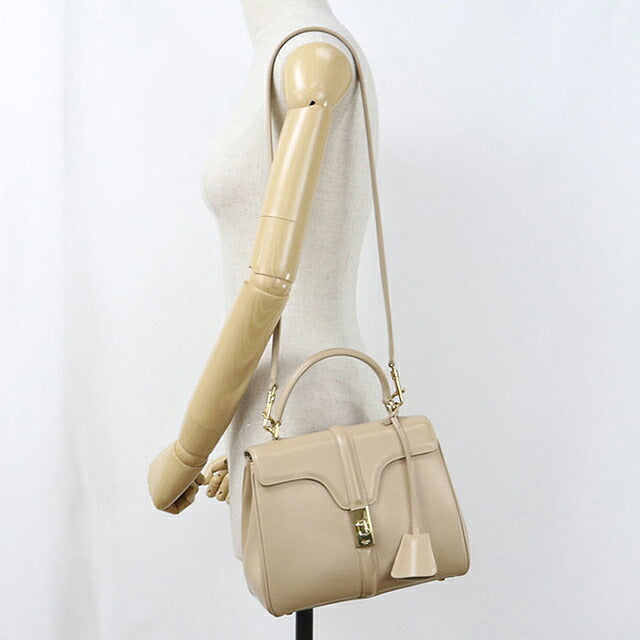 中古 セリーヌ ハンドバッグ レディース ブランド CELINE 16(セーズ) スモール 188003BEY ベージュ USDCE117829011