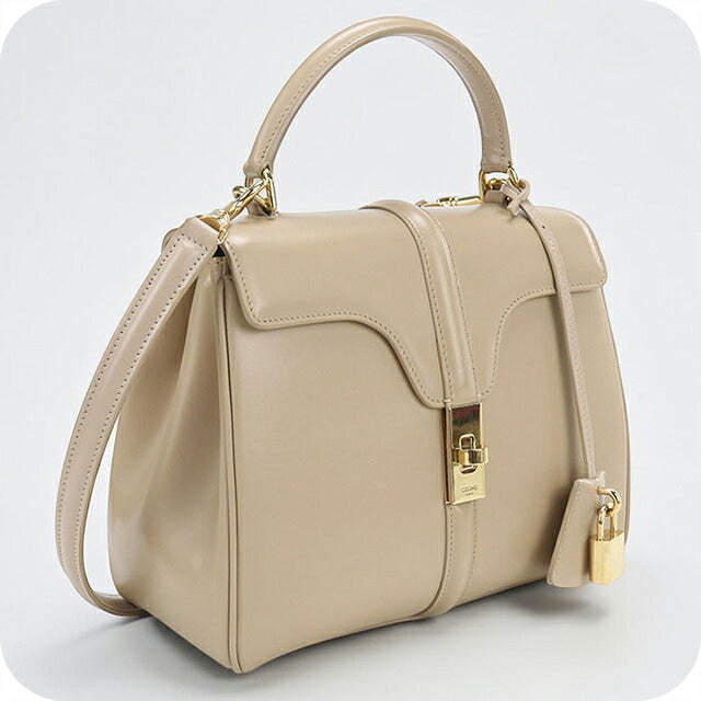 中古 セリーヌ ハンドバッグ レディース ブランド CELINE 16(セーズ) スモール 188003BEY ベージュ USDCE117829011