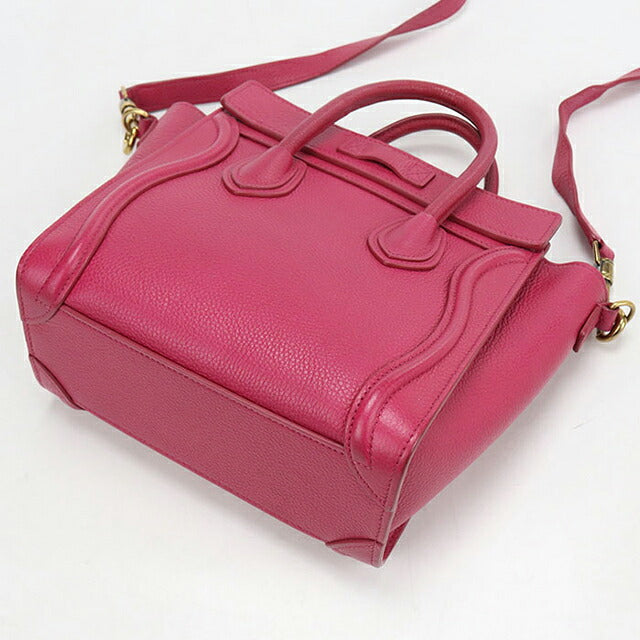 中古 セリーヌ ハンドバッグ レディース ブランド CELINE  ラゲージ ナノ ショッパー ピンク USDCE118204011