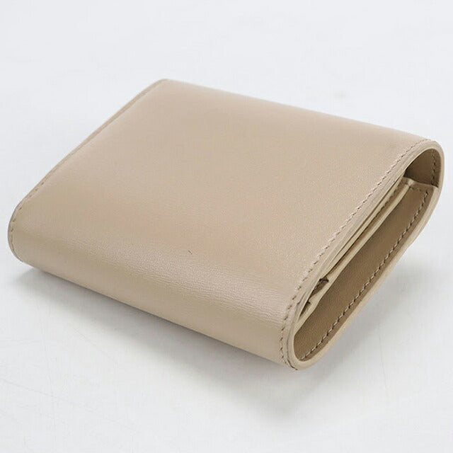 中古 セリーヌ 三つ折り財布 三折財布 コンパクト レディース ブランド CELINE トリオンフ スモールフラップウォレット 10D783DPV ベージュ USDCE118231011