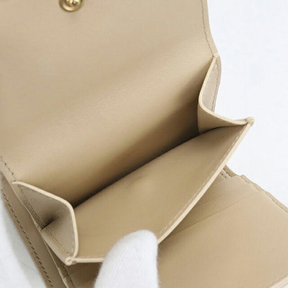中古 セリーヌ 三つ折り財布 三折財布 コンパクト レディース ブランド CELINE トリオンフ スモールフラップウォレット 10D783DPV ベージュ USDCE118231011