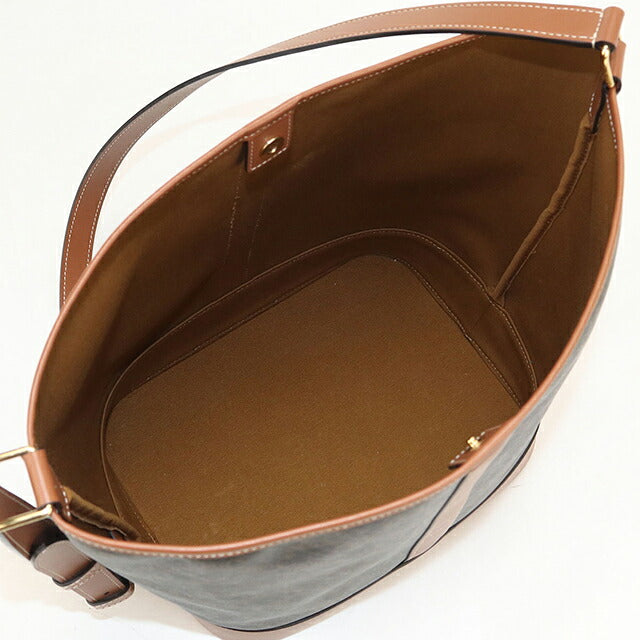 中古 セリーヌ ショルダーバッグ レディース ブランド CELINE トリオンフキャンバス ミディアム バケット レザー 191132CAS.04LU ブラウン USDCE118358011