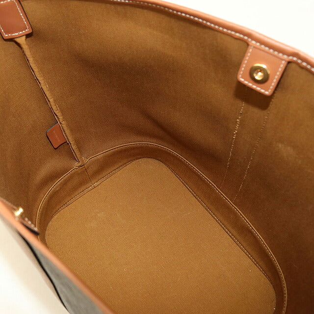 中古 セリーヌ ショルダーバッグ レディース ブランド CELINE トリオンフキャンバス ミディアム バケット レザー 191132CAS.04LU ブラウン USDCE118358011
