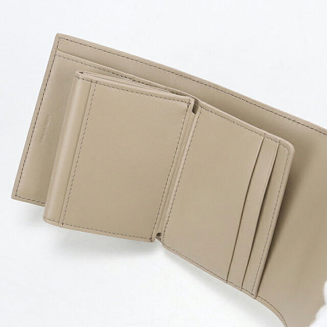中古 セリーヌ 三つ折り財布 三折財布 コンパクト レディース ブランド CELINE トリオンフ スモールフラップウォレット 10D783DPV ベージュ USDCE118418011