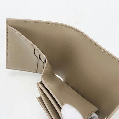 中古 セリーヌ 三つ折り財布 三折財布 コンパクト レディース ブランド CELINE トリオンフ スモールフラップウォレット 10D783DPV ベージュ USDCE118418011