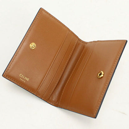 中古 セリーヌ カードケース コンパクト レディース ブランド CELINE トリオンフキャンバス バイフォールド カードホルダー 10P352CQH.04LU USDCE118495011