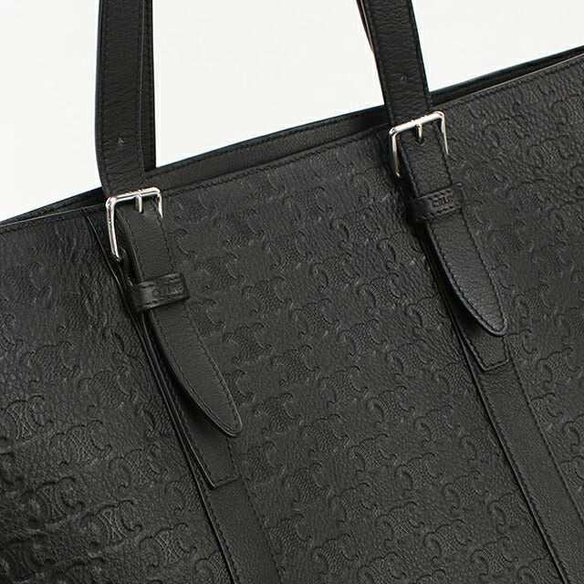 中古 セリーヌ トートバッグ メンズ ブランド CELINE トリオンフエンボス加工 カバ 113743FQU ブラック USDCE118524011