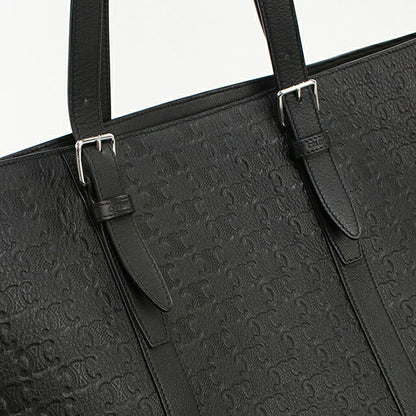 中古 セリーヌ トートバッグ メンズ ブランド CELINE トリオンフエンボス加工 カバ 113743FQU ブラック USDCE118524011