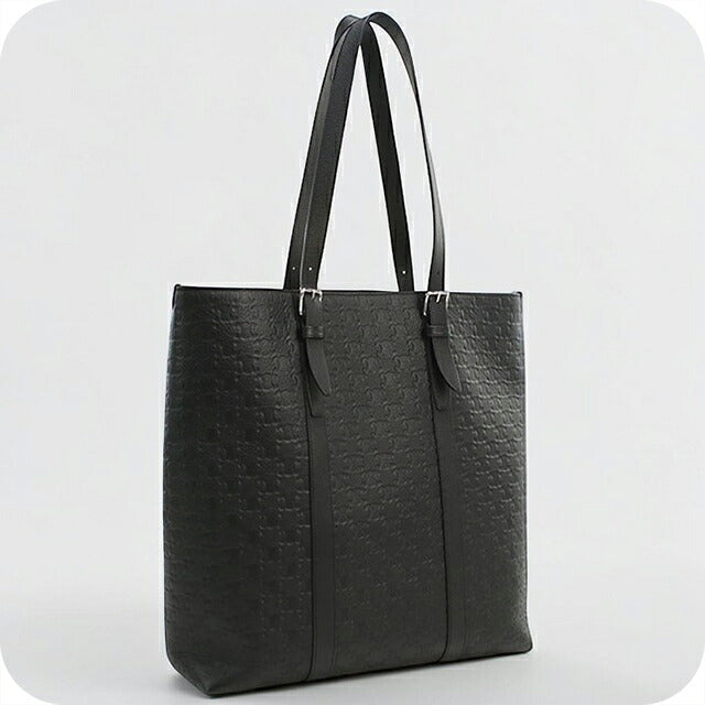 中古 セリーヌ トートバッグ メンズ ブランド CELINE トリオンフエンボス加工 カバ 113743FQU ブラック USDCE118524011