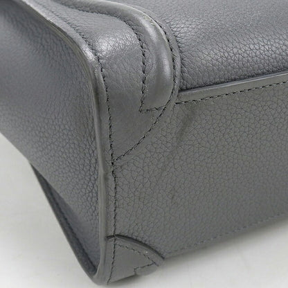 中古 セリーヌ ハンドバッグ レディース ブランド CELINE ラゲージ ナノ ラゲージ ナノ ショッパー グレー USDCE119168011