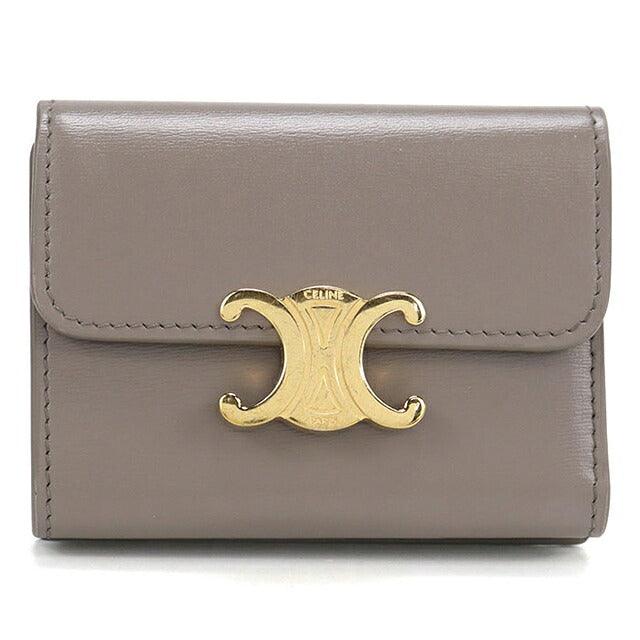 中古 セリーヌ 三つ折り財布 三折財布 コンパクト レディース ブランド CELINE トリオンフ コインイレ付き コンパクトウォレット 10I653DPV USDCE119442011