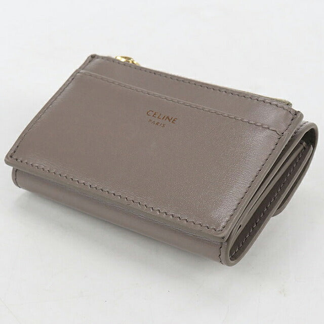 中古 セリーヌ 三つ折り財布 三折財布 コンパクト レディース ブランド CELINE トリオンフ コインイレ付き コンパクトウォレット 10I653DPV USDCE119442011