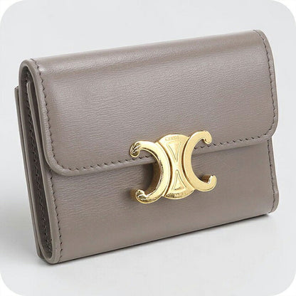 中古 セリーヌ 三つ折り財布 三折財布 コンパクト レディース ブランド CELINE トリオンフ コインイレ付き コンパクトウォレット 10I653DPV USDCE119442011