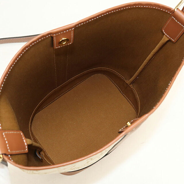 中古 セリーヌ ショルダーバッグ レディース ブランド CELINE トリオンフキャンバス スモール バケット レザー 191442FLC ホワイト USDCE119595011