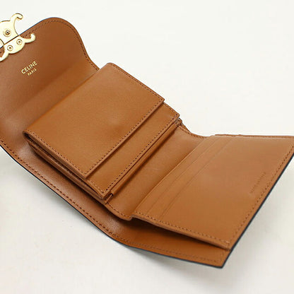 中古 セリーヌ 三つ折り財布 三折財布 コンパクト レディース ブランド CELINE トリオンフキャンバス スモール フラップウォレット 10D782CQH.04LU USDCE119596011