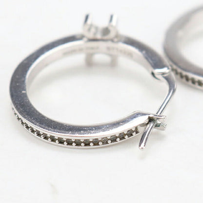 中古 セリーヌ ピアス レディース ブランド CELINE トリオンフ スパークル フープ 461DB6BZI シルバー アクセサリー USDCE119645011