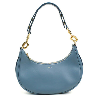 中古 セリーヌ ショルダーバッグ レディース ブランド CELINE ミディアム アヴァ ストラップバッグ レザー 196923DGQ.07DD ブルー USDCE119732011