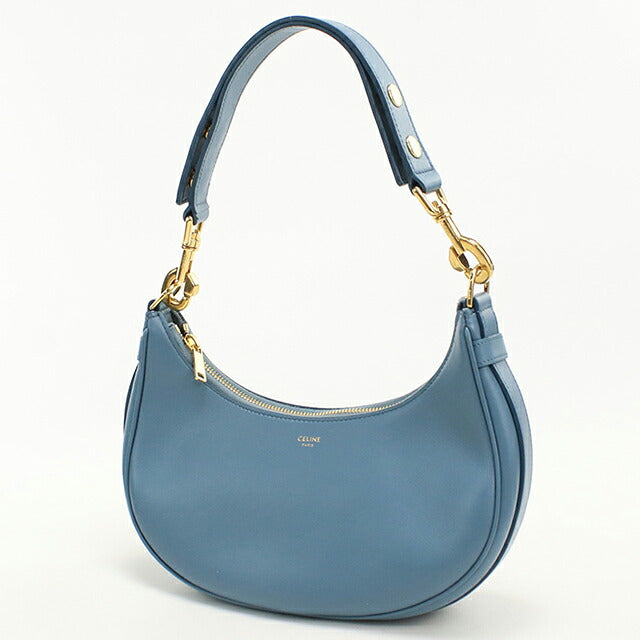 中古 セリーヌ ショルダーバッグ レディース ブランド CELINE ミディアム アヴァ ストラップバッグ レザー 196923DGQ.07DD ブルー USDCE119732011