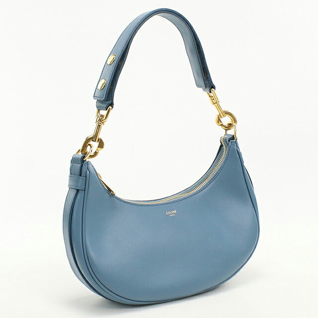 中古 セリーヌ ショルダーバッグ レディース ブランド CELINE ミディアム アヴァ ストラップバッグ レザー 196923DGQ.07DD ブルー USDCE119732011