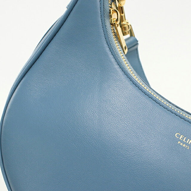 中古 セリーヌ ショルダーバッグ レディース ブランド CELINE ミディアム アヴァ ストラップバッグ レザー 196923DGQ.07DD ブルー USDCE119732011