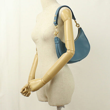 中古 セリーヌ ショルダーバッグ レディース ブランド CELINE ミディアム アヴァ ストラップバッグ レザー 196923DGQ.07DD ブルー USDCE119732011
