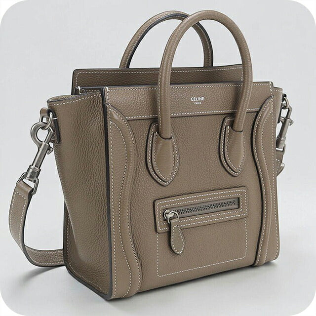 中古 セリーヌ ハンドバッグ レディース ブランド CELINE  ラゲージ ナノ ショッパー ブラウン USDCE119741011
