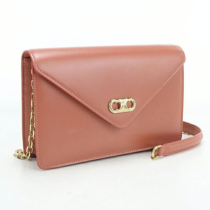 中古 セリーヌ チェーンウォレット レディース ブランド CELINE マイヨン トリオンフ  10F823CQR.27LY ピンク USDCE120094011