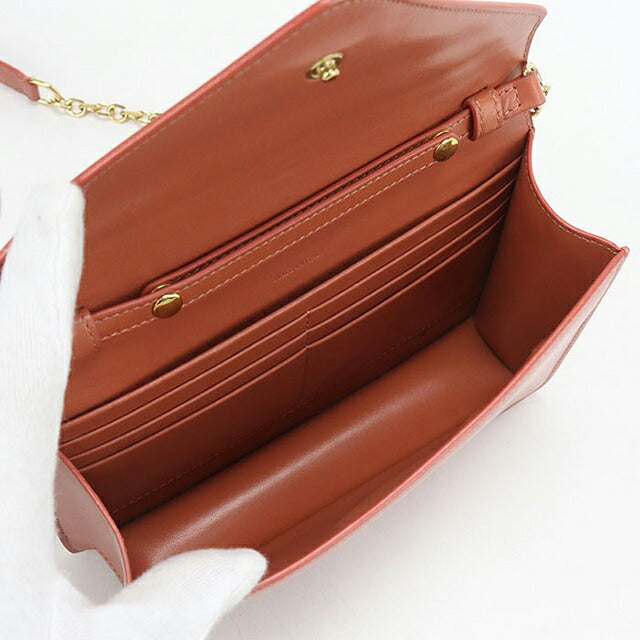 中古 セリーヌ チェーンウォレット レディース ブランド CELINE マイヨン トリオンフ  10F823CQR.27LY ピンク USDCE120094011