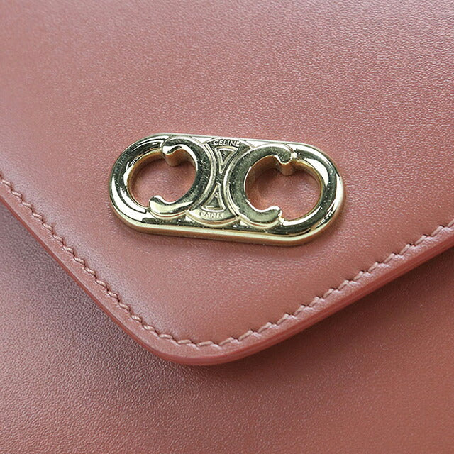 中古 セリーヌ チェーンウォレット レディース ブランド CELINE マイヨン トリオンフ  10F823CQR.27LY ピンク USDCE120094011