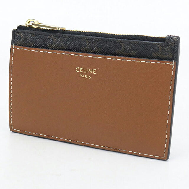 中古 セリーヌ コインケース コンパクト レディース ブランド CELINE トリオンフキャンバス カードホルダー フラグメントケース 10F992BZ9.04LU USDCE120107011