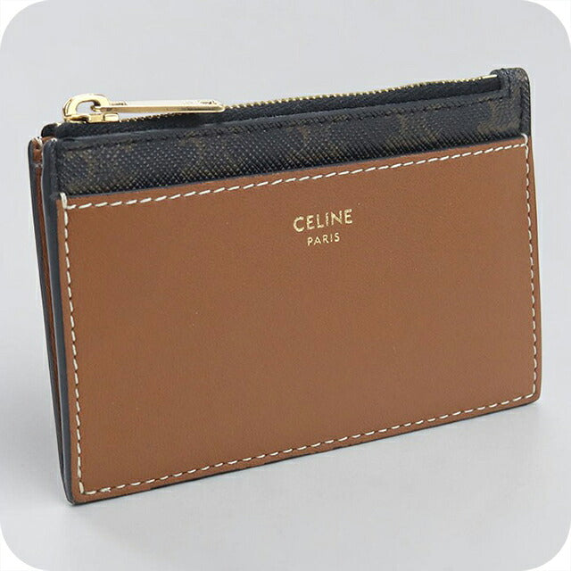 中古 セリーヌ コインケース コンパクト レディース ブランド CELINE トリオンフキャンバス カードホルダー フラグメントケース 10F992BZ9.04LU USDCE120107011