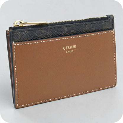 中古 セリーヌ コインケース コンパクト レディース ブランド CELINE トリオンフキャンバス カードホルダー フラグメントケース 10F992BZ9.04LU USDCE120107011