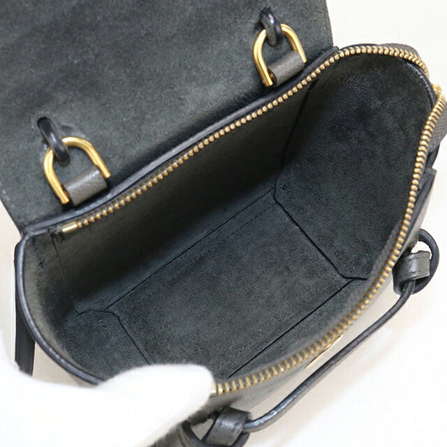 中古 セリーヌ ハンドバッグ レディース ブランド CELINE ベルトバッグ  ピコ 2WAY 19426 グレー USDCE120123011