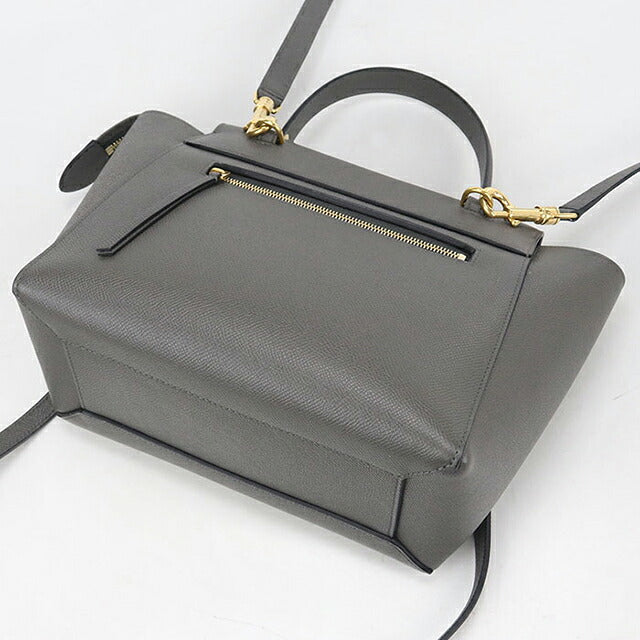 中古 セリーヌ ハンドバッグ レディース ブランド CELINE  ベルトバッグ マイクロ 18196 グレー USDCE120144011