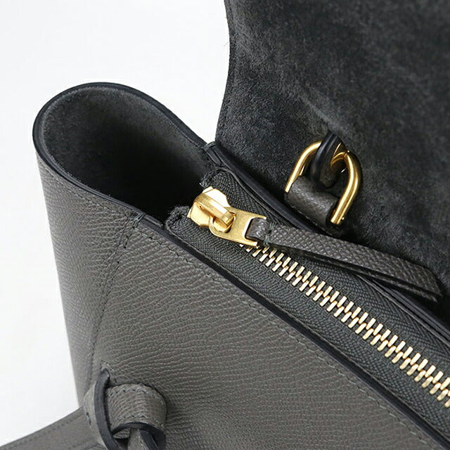 中古 セリーヌ ハンドバッグ レディース ブランド CELINE  ベルトバッグ マイクロ 18196 グレー USDCE120144011