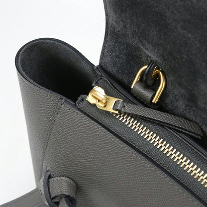 中古 セリーヌ ハンドバッグ レディース ブランド CELINE  ベルトバッグ マイクロ 18196 グレー USDCE120144011