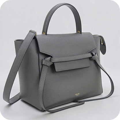 中古 セリーヌ ハンドバッグ レディース ブランド CELINE  ベルトバッグ マイクロ 18196 グレー USDCE120144011